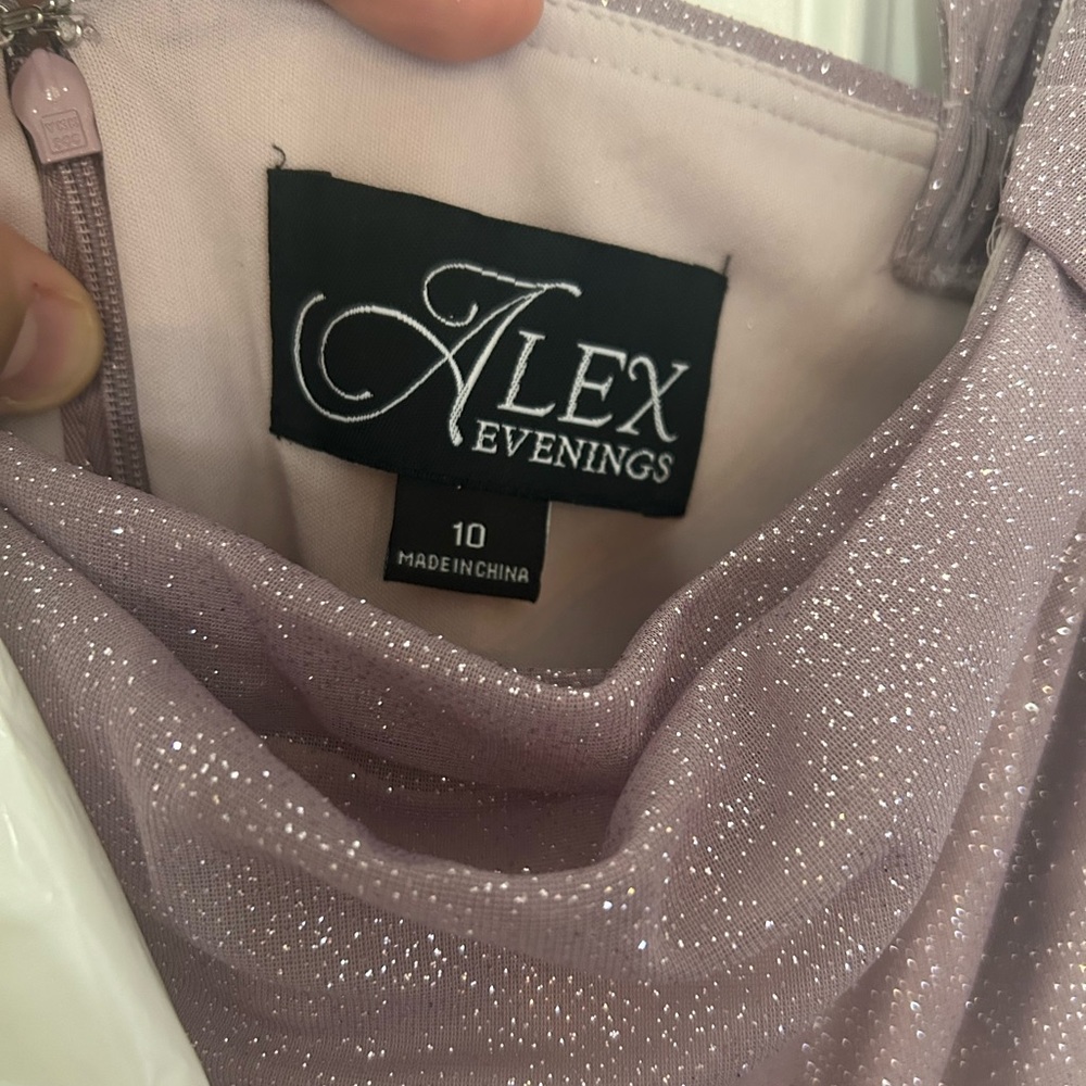 Alex Evenings Sparkle Light Purple Gown Sz 10 NWT - Picture 3 of 5